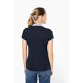 Polo piqué bicolor mujer