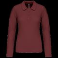 Polo de manga larga entallado mujer Wine M