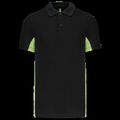 Polo manga bicolor hombre Black / Lime 3Xl