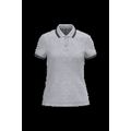 Polo a rayas mujer manga corta Oxford Grey / Black Xl
