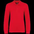 Polo manga larga infantil algodón Red 10/12 Ans