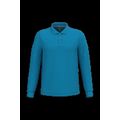 Polo manga larga hombre algodón piqué Tropical Blue M