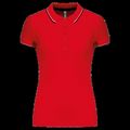 Polo mujer algodón con 5 botones Red / Navy / White S