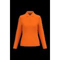 Polo manga larga mujer algodón lavable Orange Xl