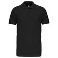Polo de punto piqué manga corta Black Xxl