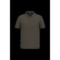 Polo piqué manga corta de algodón Dark Khaki L