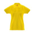 Polo de mujer cuello y mangas de canalé