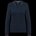 Polo piqué manga larga mujer Navy / Red / White S