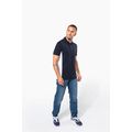 Polo manga bicolor hombre