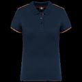 Polo ropa profesional mujer Navy / Fluorescent Orange 3Xl