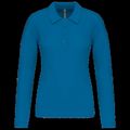 Polo de manga larga entallado mujer Tropical Blue S