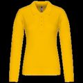 Polo de manga larga entallado mujer Yellow Xxl
