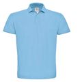 Polo hombre cuello canalé Light Blue S