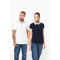 Polo piqué bicolor mujer