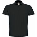 Polo hombre cuello canalé Black 4Xl