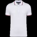 Polo de manga corta algodón White / Navy / Red Xl