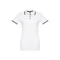 Polo slim fit mujer bicolor