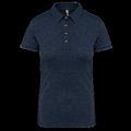 Polo básico de manga corta para mujer French Navy Heather S