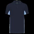 Polo manga bicolor hombre Navy / Sky Blue M