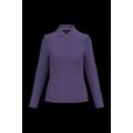 Polo manga larga mujer algodón lavable Purple Xl