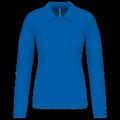 Polo de manga larga entallado mujer Light Royal Blue L