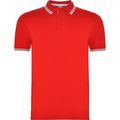 Polo Manga Corta detalles en contraste Rojo/Blanco L