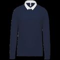 Polo Rugby 100% Algodón Peinado Navy / White 3Xl