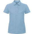 Polo entallado para mujer 100% algodón Light Blue Xs