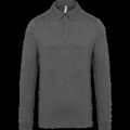 Polo jersey Manga larga para hombre Grey Heather 3Xl