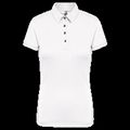Polo básico de manga corta para mujer White L