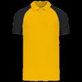 Polo baseball manga corta Yellow / Black Xl
