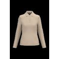 Polo manga larga mujer algodón lavable Light Sand M