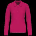 Polo de manga larga entallado mujer Fuchsia L