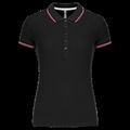 Polo mujer algodón con 5 botones Black / Red / White Xxl