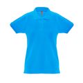 Polo de mujer cuello y mangas de canalé