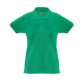 Polo de mujer cuello y mangas de canalé