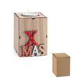Portavelas Xmas de madera