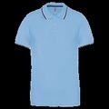 Polo de manga corta algodón Sky Blue / Navy / White Xl