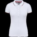 Polo mujer algodón con 5 botones White / Red / Green Xxl
