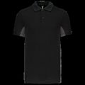 Polo manga bicolor hombre Black / Dark Grey Xxl
