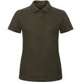 Polo entallado para mujer 100% algodón Brown L