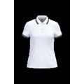 Polo a rayas mujer manga corta White / Black Xl