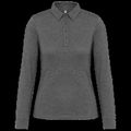 Polo jersey manga larga mujer Grey Heather L