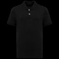 Polo algodón orgánico infantil Black 6/8 Ans