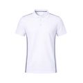 Polo Blanco Transpirable con Línea Gris