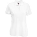 Polo mujer piqué White M