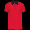 Polo bicolor hombre Red / Black Xl