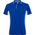 Polo técnico para deporte Royal/Blanco 3Xl