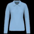 Polo de manga larga entallado mujer Sky Blue Xxl