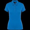Polo básico de manga corta para mujer Light Royal Blue S